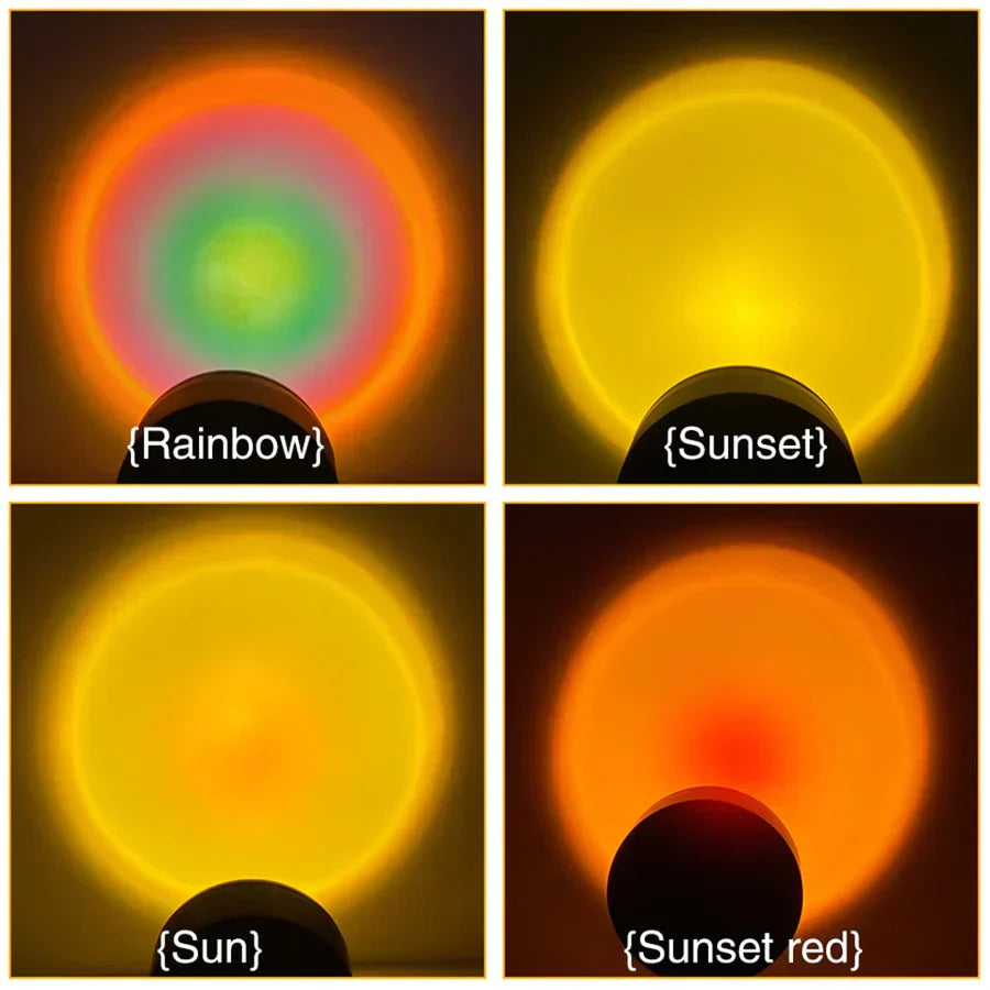 Lámpara de Atardecer con 4 Colores - GlowSphere