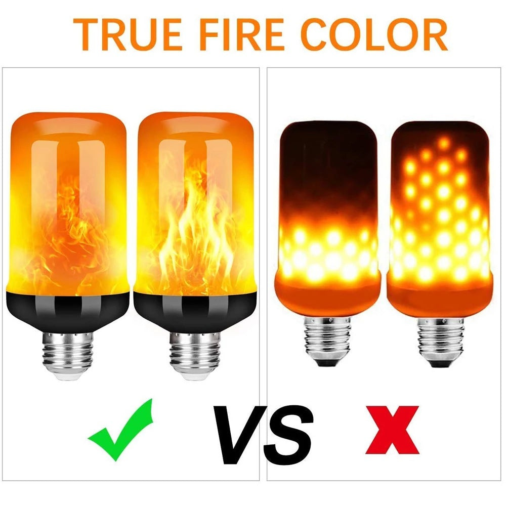 LÁMPARA DE FIESTA CON LUZ DE LLAMA LED - 4 MODOS SIMULANDO FUEGO