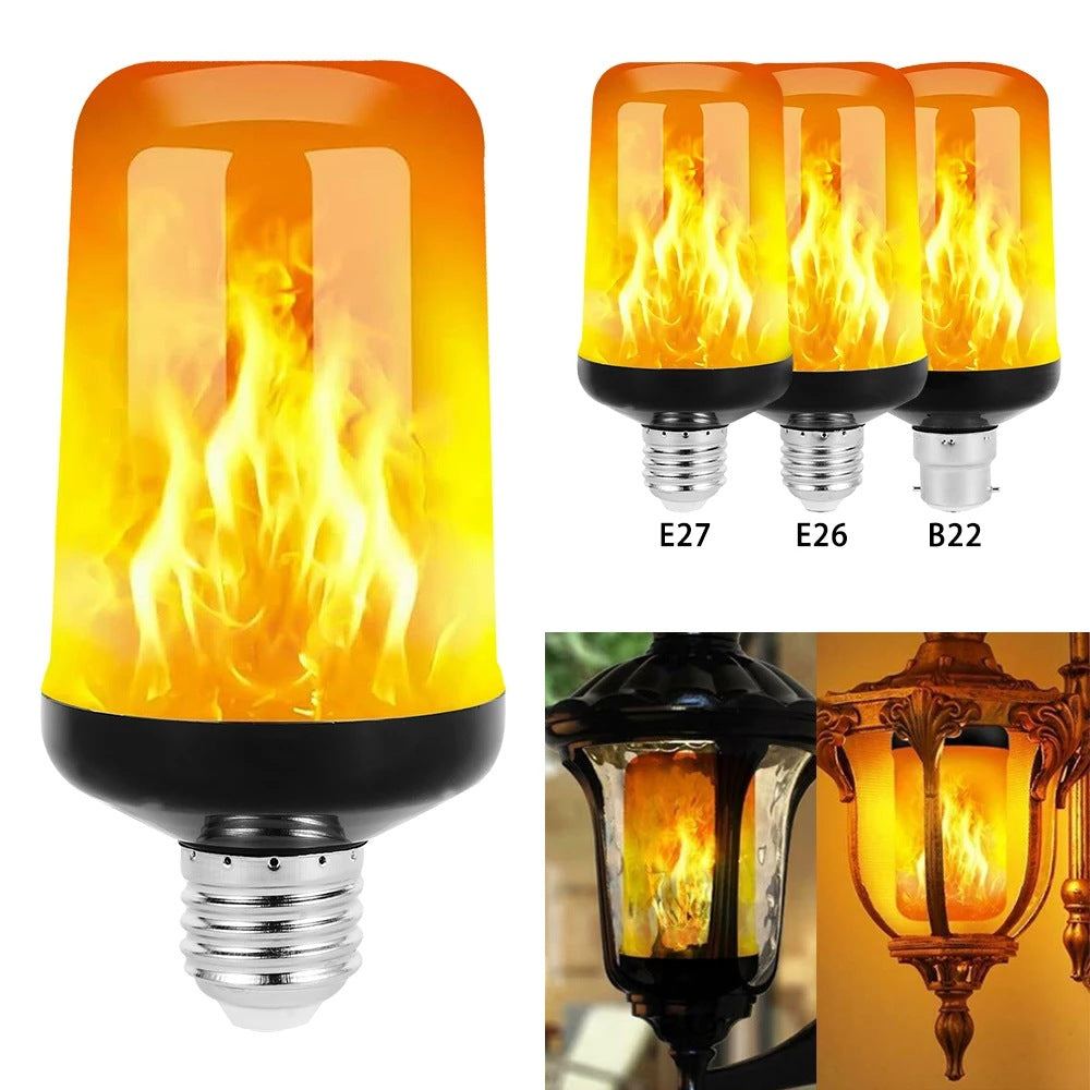 LÁMPARA DE FIESTA CON LUZ DE LLAMA LED - 4 MODOS SIMULANDO FUEGO