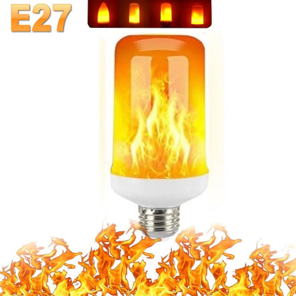LÁMPARA DE FIESTA CON LUZ DE LLAMA LED - 4 MODOS SIMULANDO FUEGO