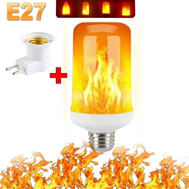 LÁMPARA DE FIESTA CON LUZ DE LLAMA LED - 4 MODOS SIMULANDO FUEGO