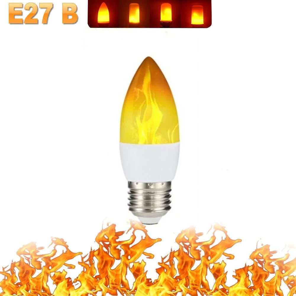 LÁMPARA DE FIESTA CON LUZ DE LLAMA LED - 4 MODOS SIMULANDO FUEGO
