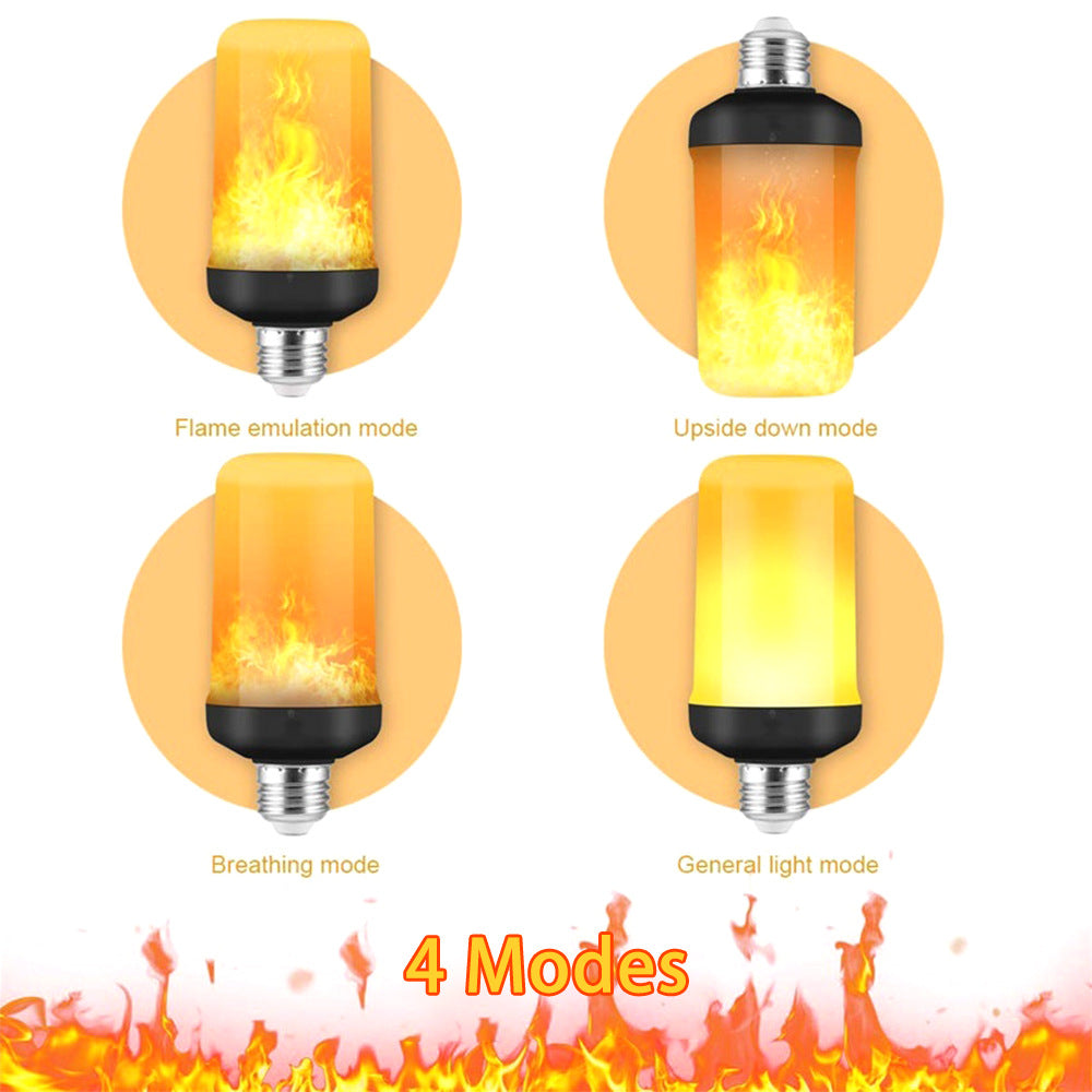 LÁMPARA DE FIESTA CON LUZ DE LLAMA LED - 4 MODOS SIMULANDO FUEGO
