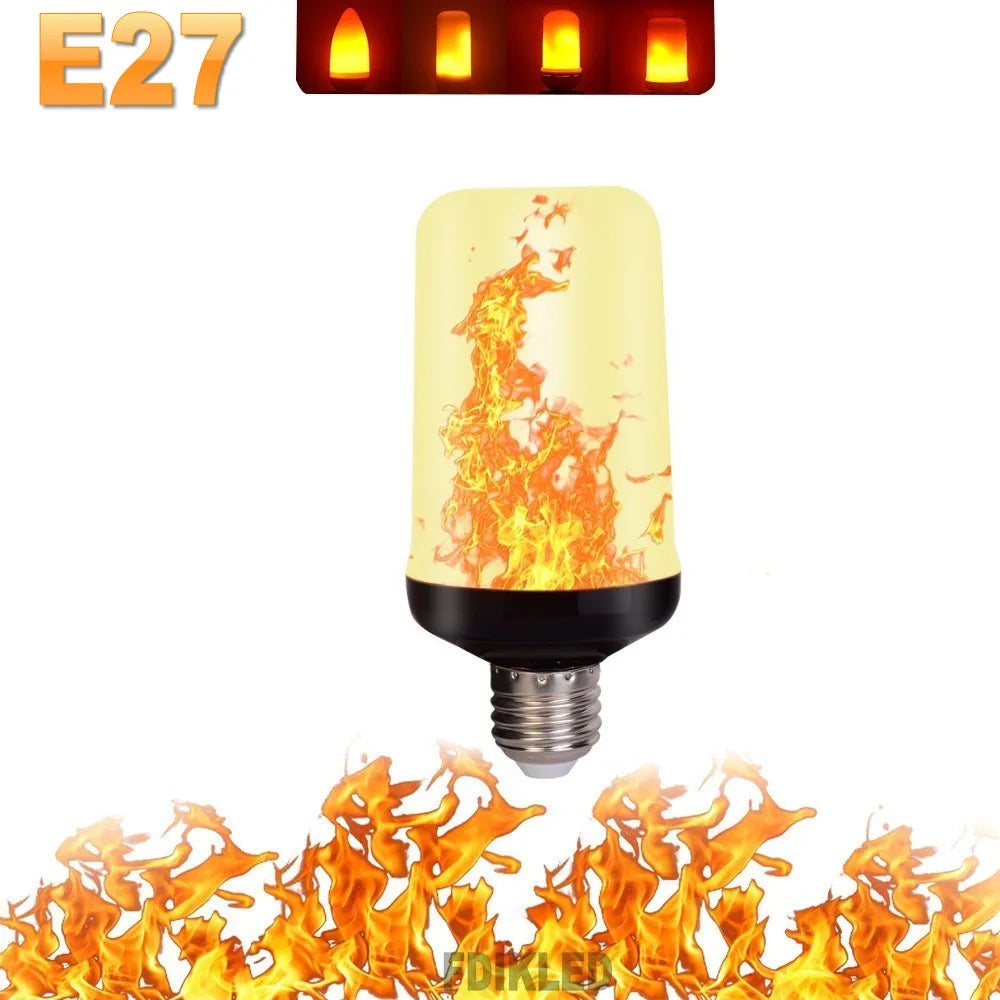 LÁMPARA DE FIESTA CON LUZ DE LLAMA LED - 4 MODOS SIMULANDO FUEGO