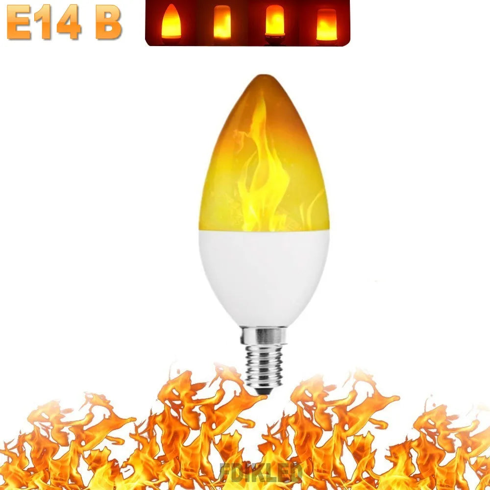 LÁMPARA DE FIESTA CON LUZ DE LLAMA LED - 4 MODOS SIMULANDO FUEGO