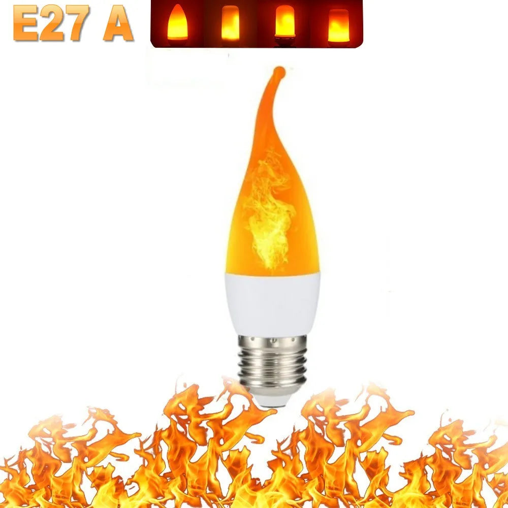 LÁMPARA DE FIESTA CON LUZ DE LLAMA LED - 4 MODOS SIMULANDO FUEGO