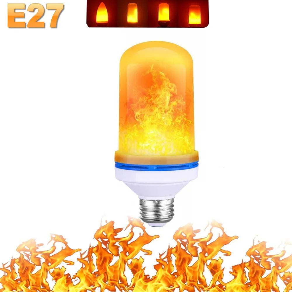 LÁMPARA DE FIESTA CON LUZ DE LLAMA LED - 4 MODOS SIMULANDO FUEGO