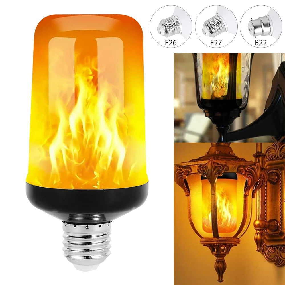 LÁMPARA DE FIESTA CON LUZ DE LLAMA LED - 4 MODOS SIMULANDO FUEGO