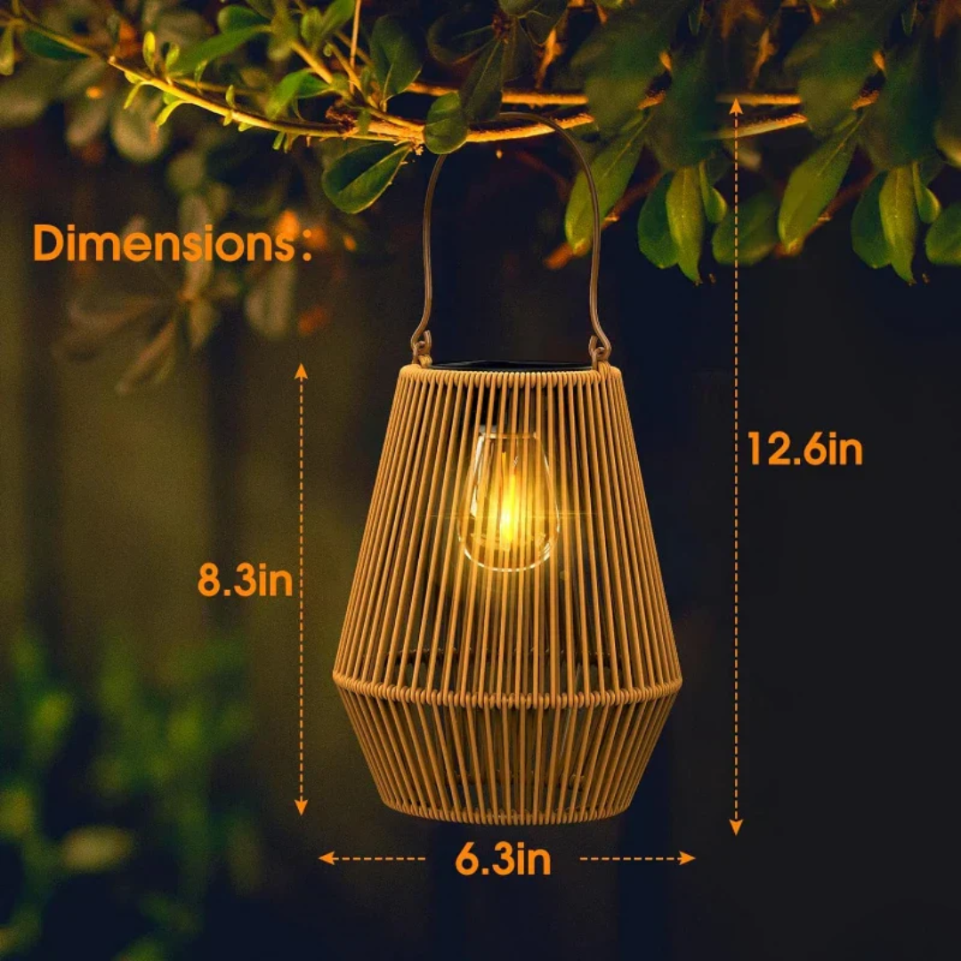 Lámpara de Jardín Solar Impermeable Tejida a Mano - SunWeave