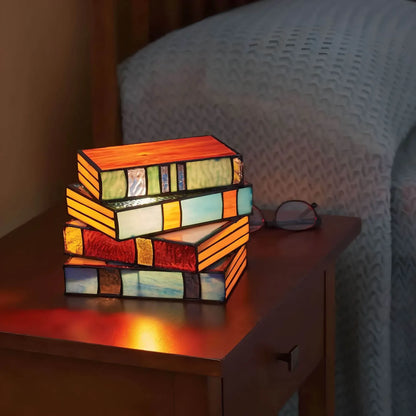 Lámpara de Libro de Vidrio Templado | Iluminación Artística Hecha a Mano