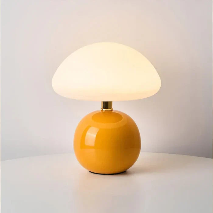 Lámpara de Mesa Cerámica Estilo Hongo Moderno Bauhaus | Luremi