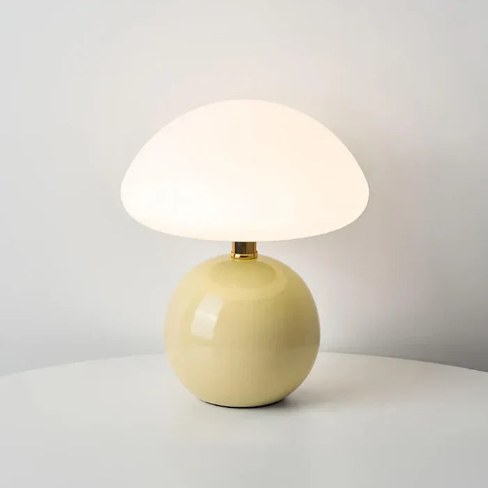 Lámpara de Mesa Cerámica Estilo Hongo Moderno Bauhaus | Luremi