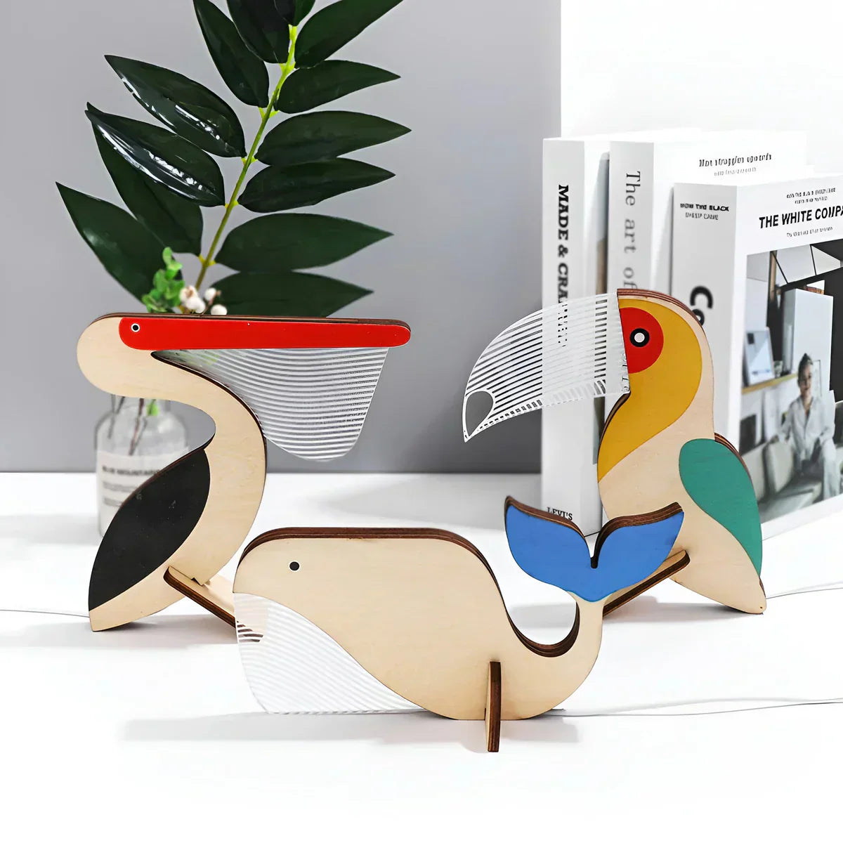 Lámpara de Mesa de Animales de Madera - WildGlow