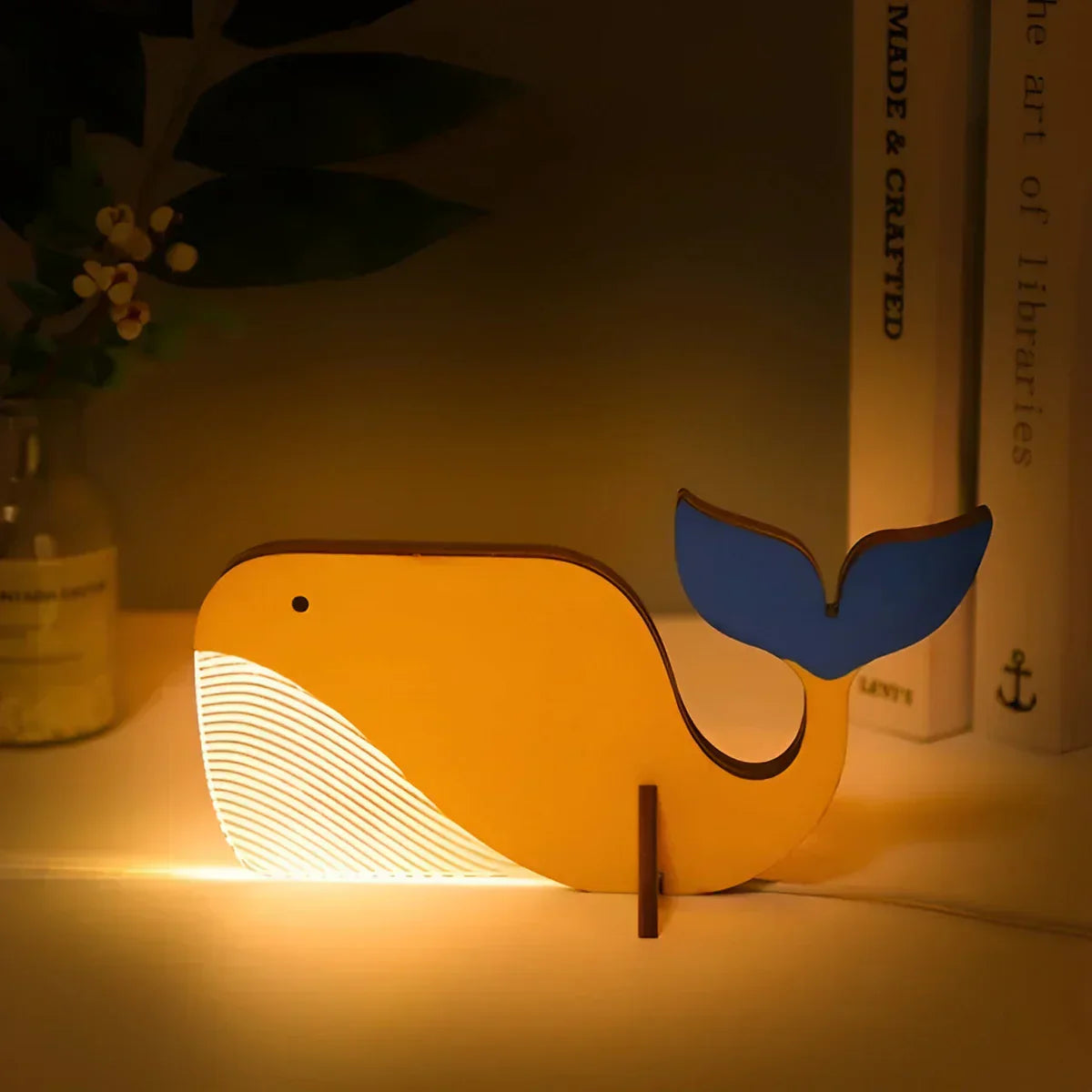 Lámpara de Mesa de Animales de Madera - WildGlow