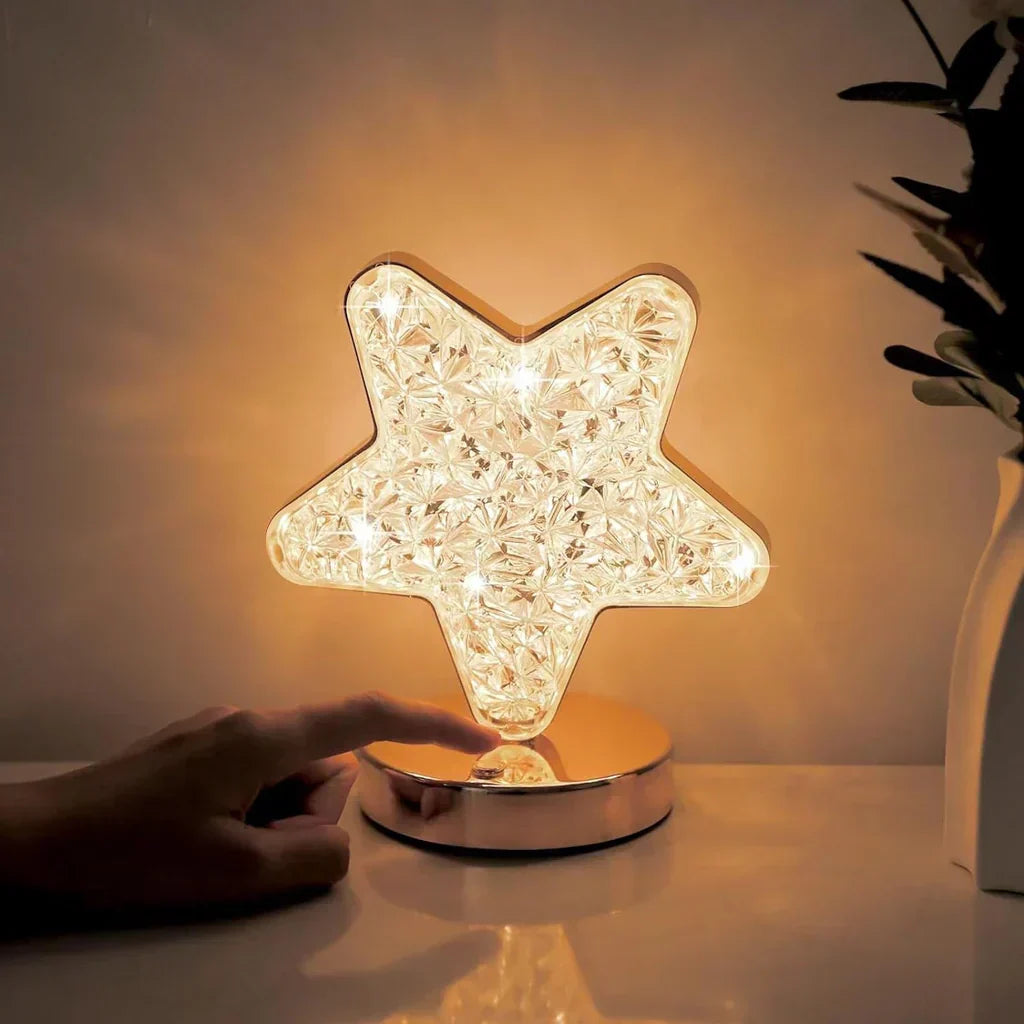 Lámpara de Mesa de Cristal Mágica con Función de Regulación - Celestia