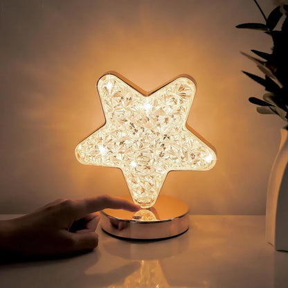 Lámpara de Mesa de Cristal Mágica con Función de Regulación - Celestia