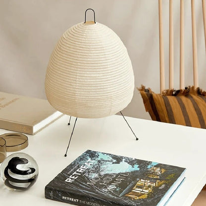 Lámpara de Mesa de Papel de Arroz Japonés | Iluminación Minimalista Zen