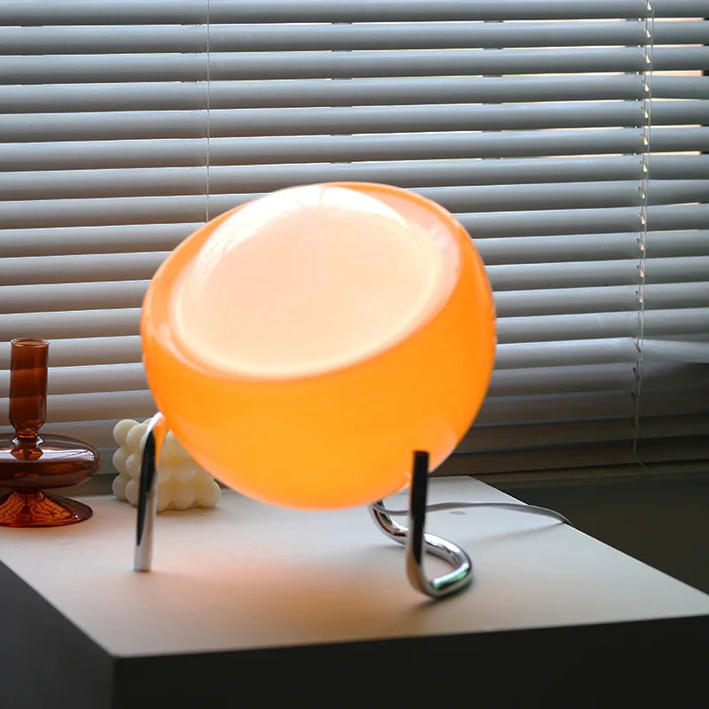 LÁMPARA DE MESA DE VIDRIO RETRO - ILUMINACIÓN NORDICA ATMOSFÉRICA