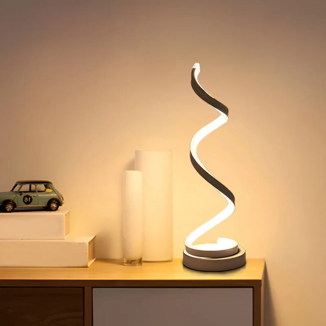Lámpara de Mesa Espiral Moderna Regulable - LumaSpiral