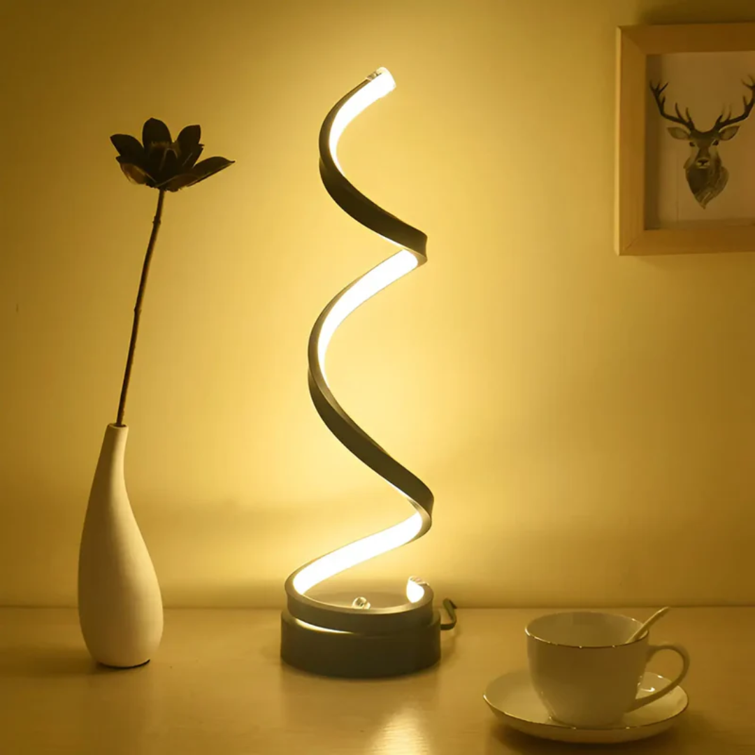 Lámpara de Mesa Espiral Moderna Regulable - LumaSpiral