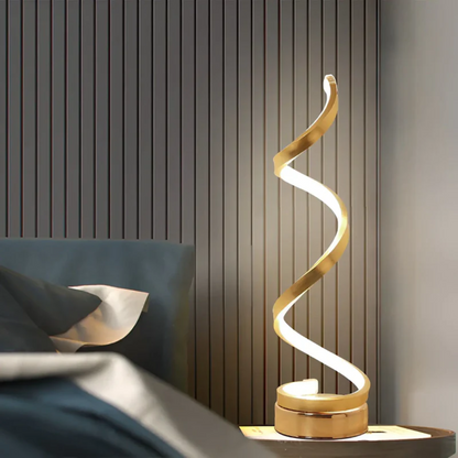 Lámpara de Mesa Espiral Moderna Regulable - LumaSpiral