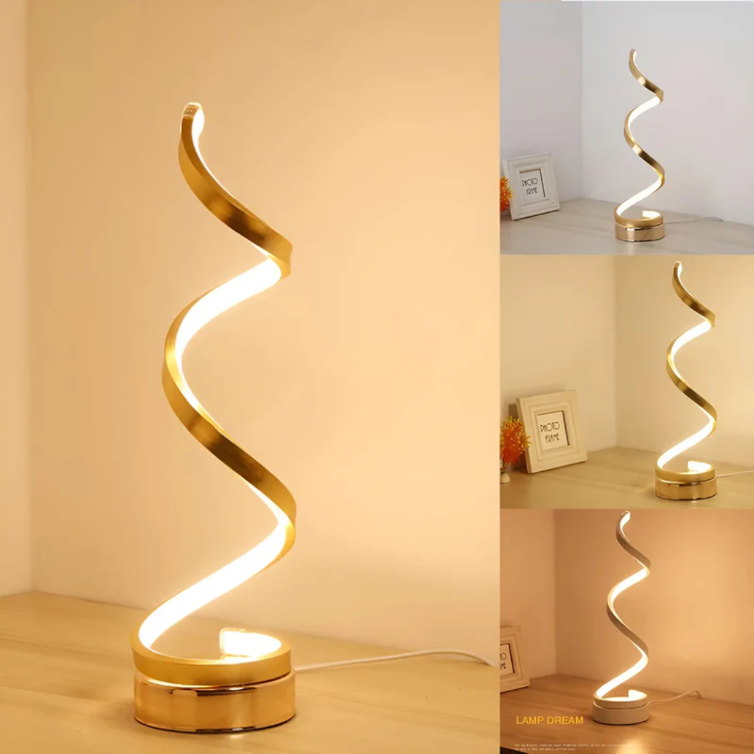 Lámpara de Mesa Espiral Moderna Regulable - LumaSpiral