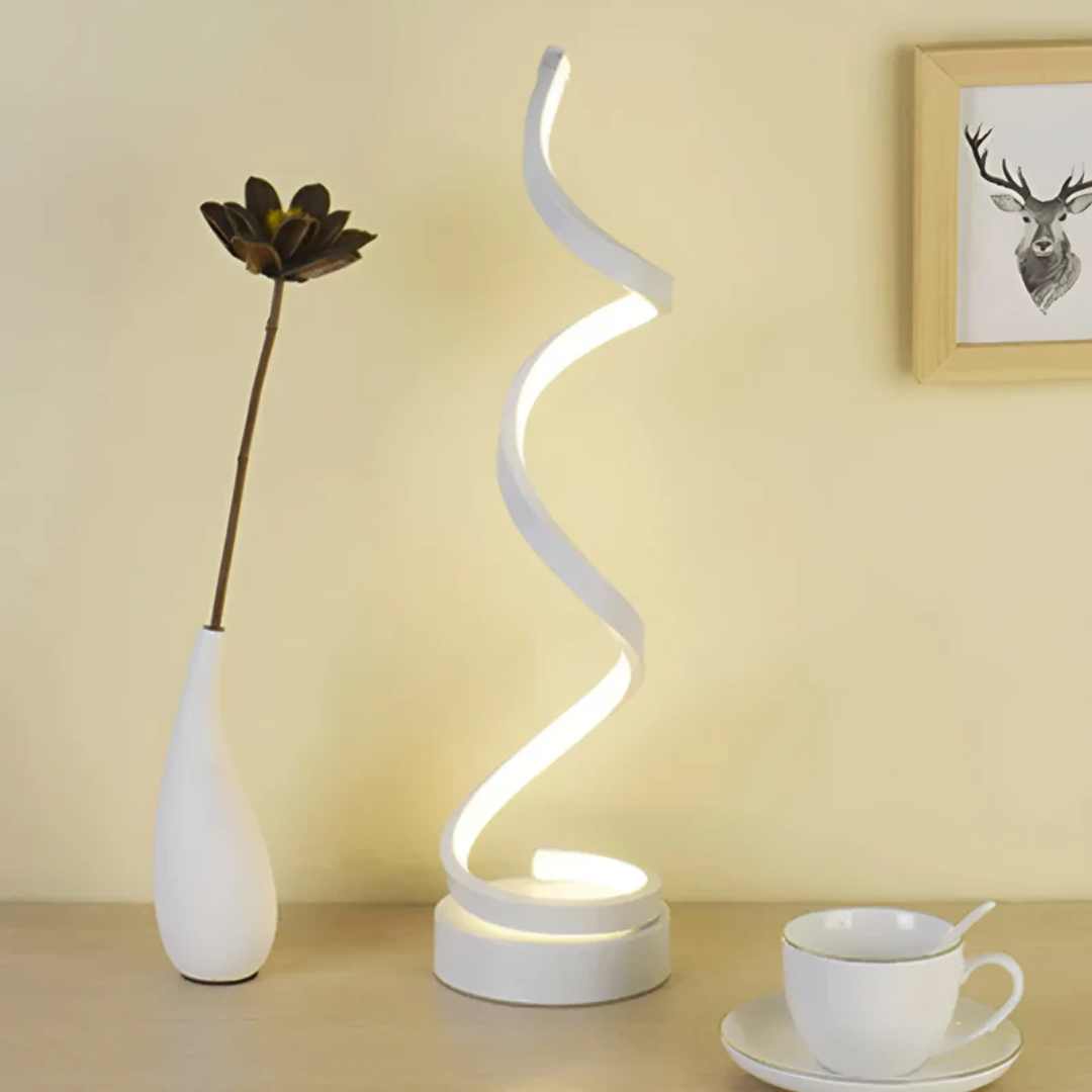 Lámpara de Mesa Espiral Moderna Regulable - LumaSpiral