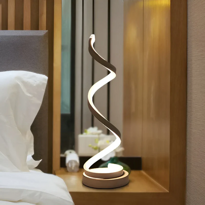 Lámpara de Mesa Espiral Moderna Regulable - LumaSpiral