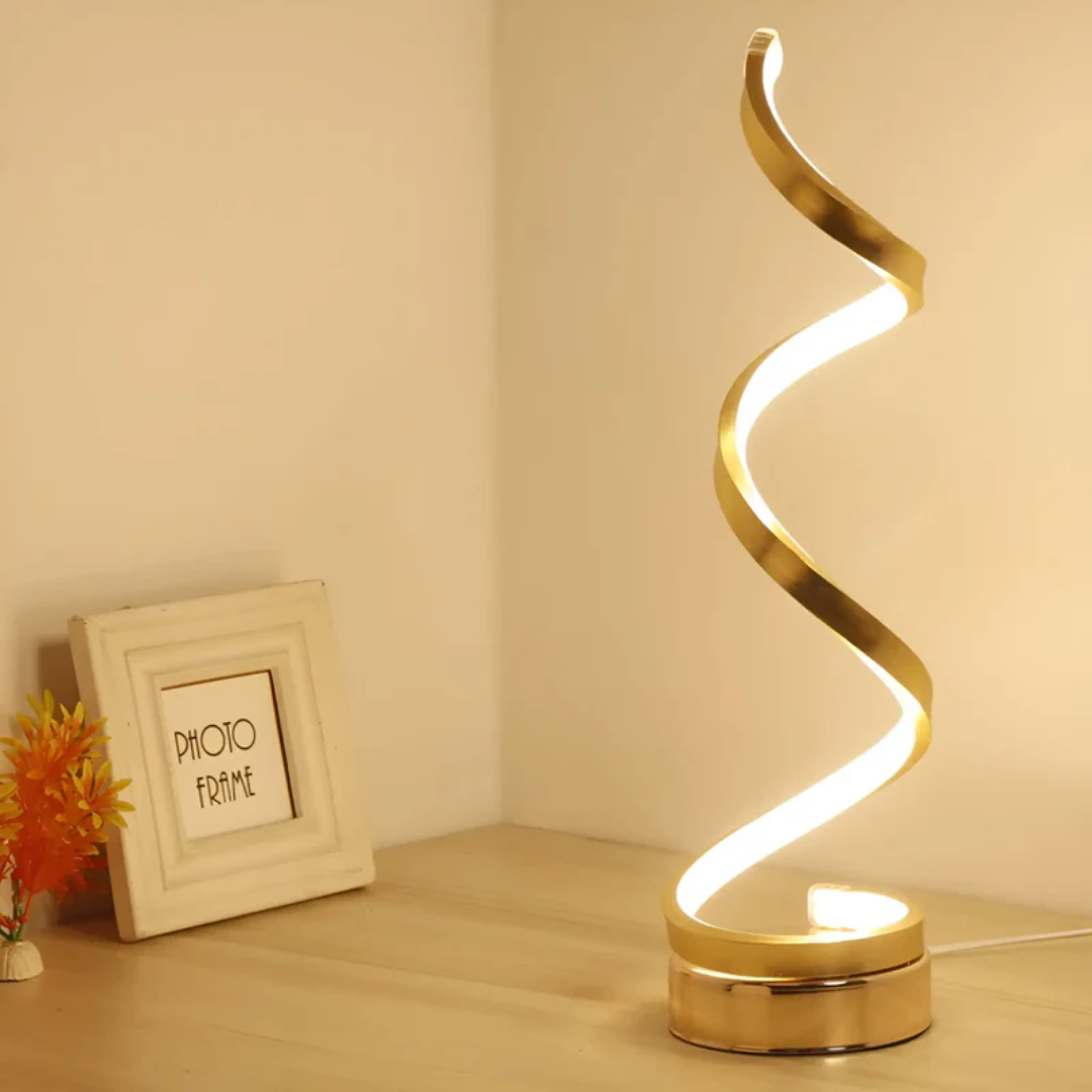 Lámpara de Mesa Espiral Moderna Regulable - LumaSpiral