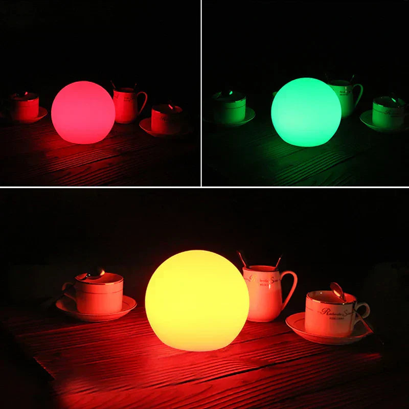 Lámpara de Mesa Inalámbrica LED Esférica Luz Ambiental Recargable | Zenari