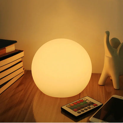 Lámpara de Mesa Inalámbrica LED Esférica Luz Ambiental Recargable | Zenari