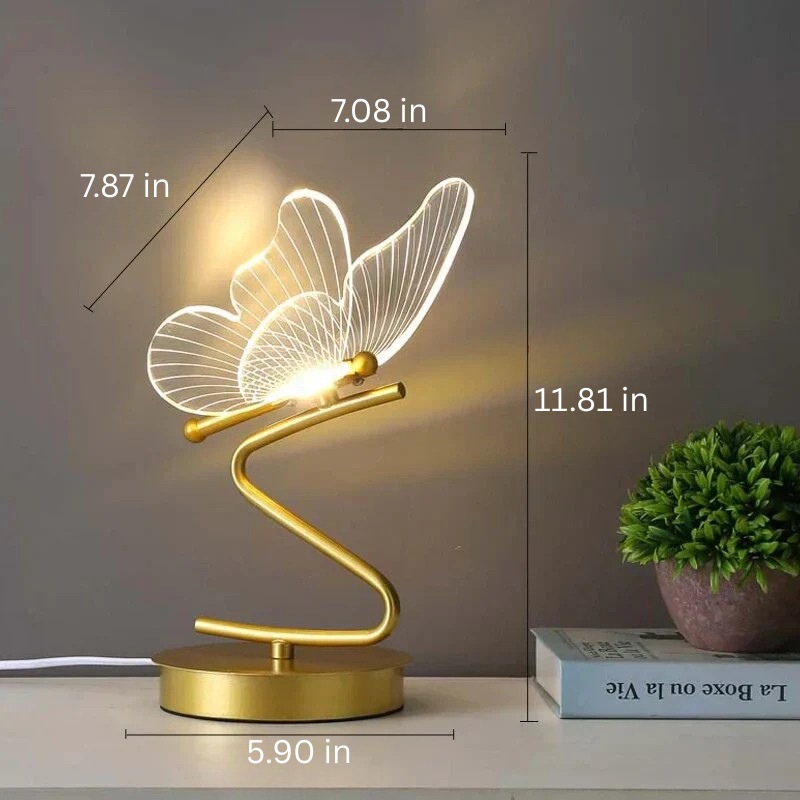 Lámpara de Mesa LED Mariposa de Lujo - ButterflyLuxe