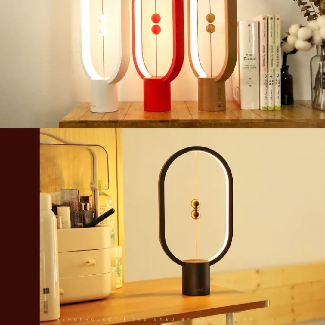 Lámpara de Mesa Moderno Balance con Diseño de Interruptor Flotante