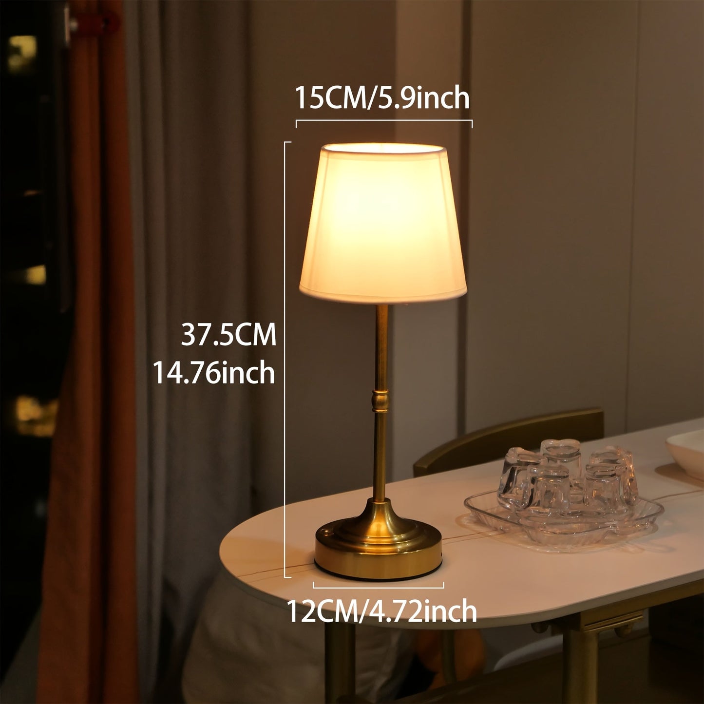 Lámpara de Mesa Sin Cable Regulable | Recargable por USB