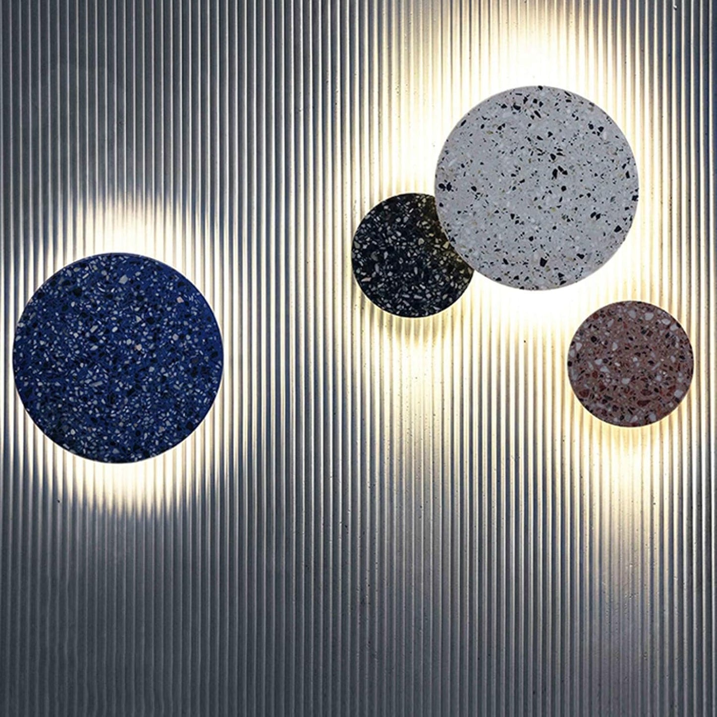 Lámpara de Pared Escandinava Combinación Única de Terrazzo y Luz Cálida