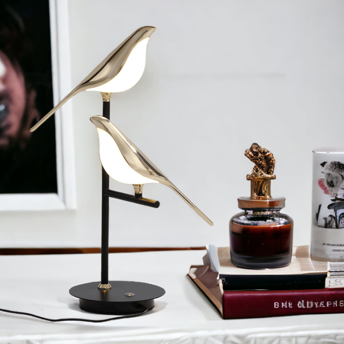 Lámpara de Pared Golden Birdlight | Aplique de Pared LED Moderno Nórdico