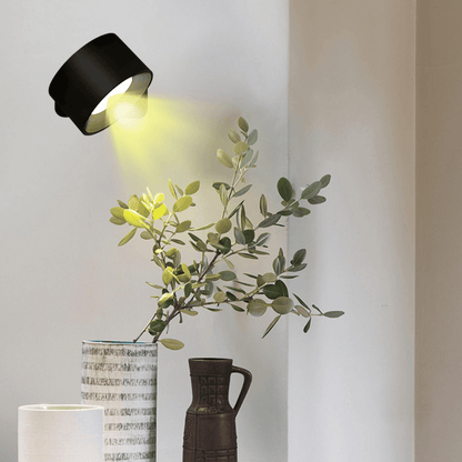Lámpara de Pared Inalámbrica – Iluminación LED Ajustable 360° y Recargable (USB)