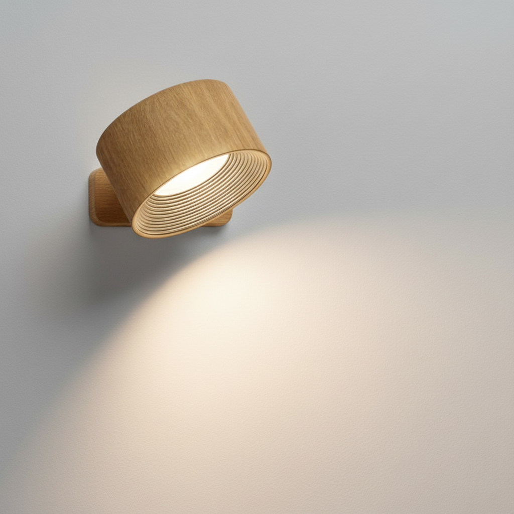 Lámpara de Pared Inalámbrica – Iluminación LED Ajustable 360° y Recargable (USB)