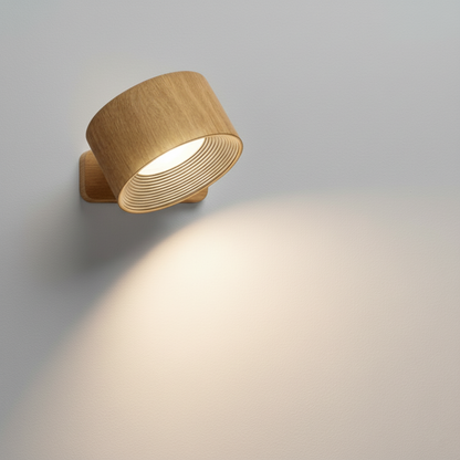 Lámpara de Pared Inalámbrica – Iluminación LED Ajustable 360° y Recargable (USB)