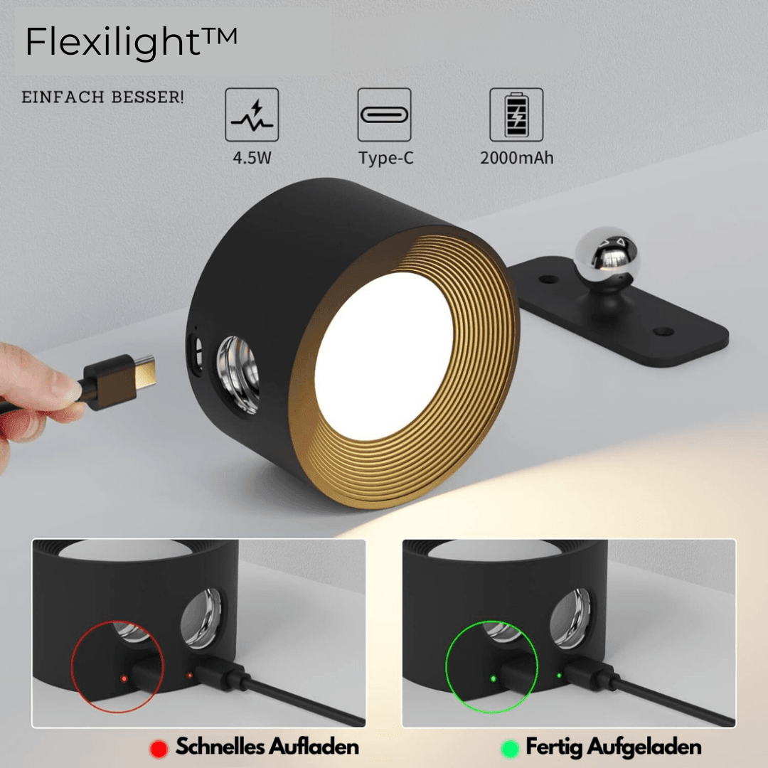 Lámpara de Pared Inalámbrica – Iluminación LED Ajustable 360° y Recargable (USB)