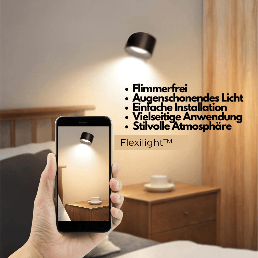 Lámpara de Pared Inalámbrica – Iluminación LED Ajustable 360° y Recargable (USB)