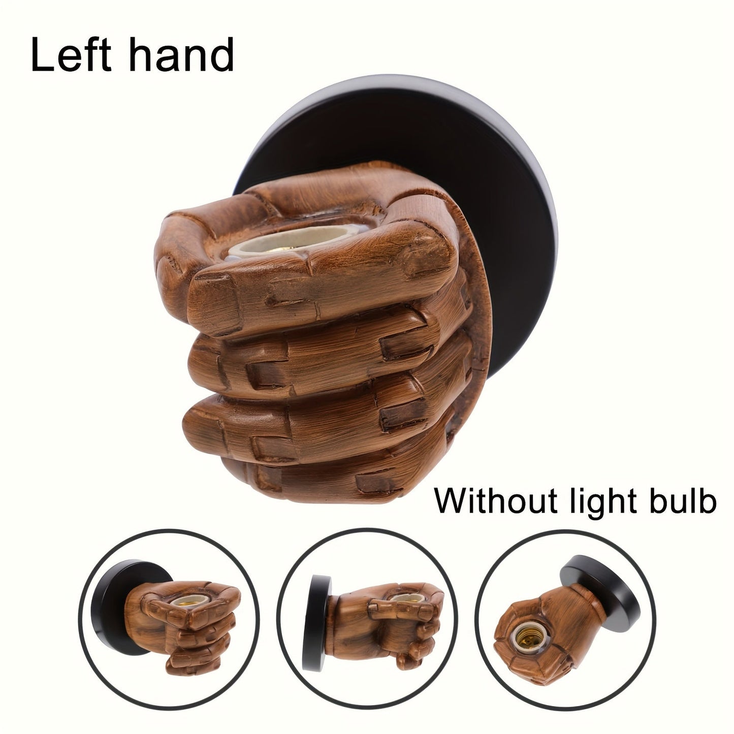 Lámpara de Pared Industrial de Mano | Aplique de Resina E26