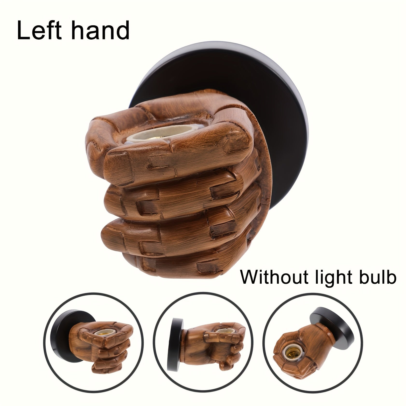 Lámpara de Pared Industrial de Mano | Aplique de Resina E26
