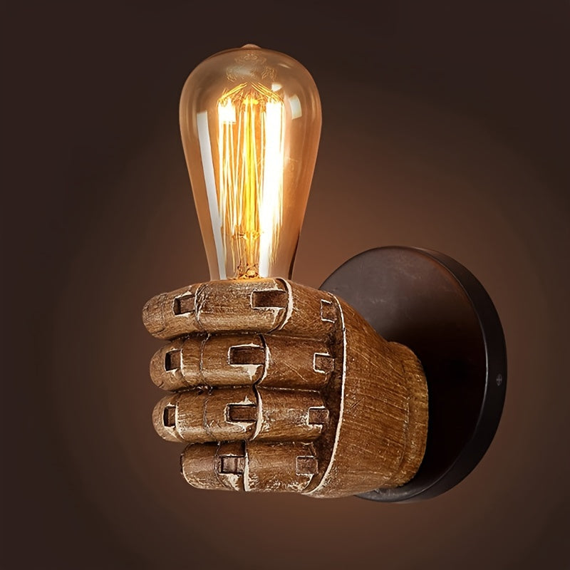 Lámpara de Pared Industrial de Mano | Aplique de Resina E26