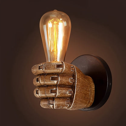 Lámpara de Pared Industrial de Mano | Aplique de Resina E26