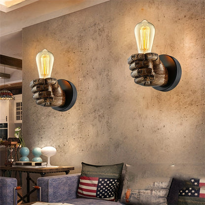 Lámpara de Pared Industrial de Mano | Aplique de Resina E26