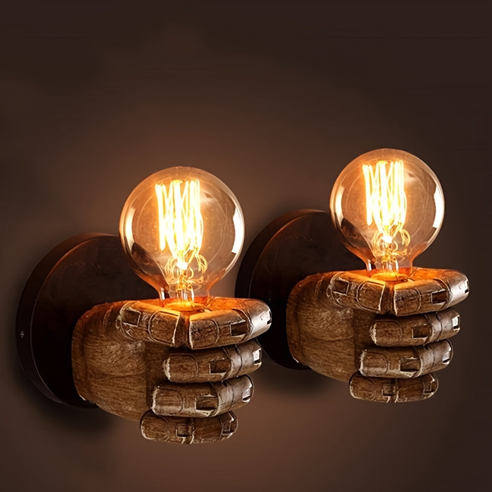 Lámpara de Pared Industrial de Mano | Aplique de Resina E26