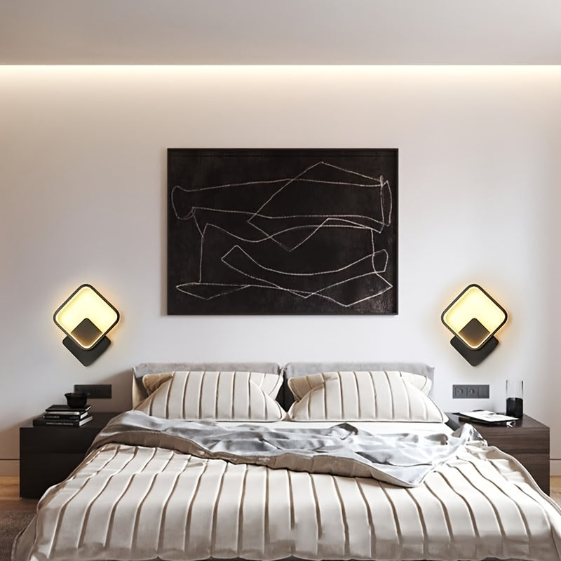 Lámpara de Pared LED Cuadrada Moderna | Fijación de Iluminación Geométrica Minimalista