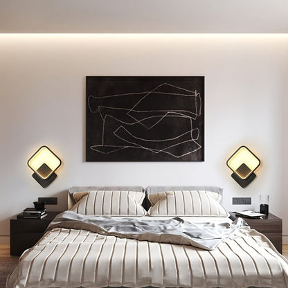 Lámpara de Pared LED Cuadrada Moderna | Fijación de Iluminación Geométrica Minimalista