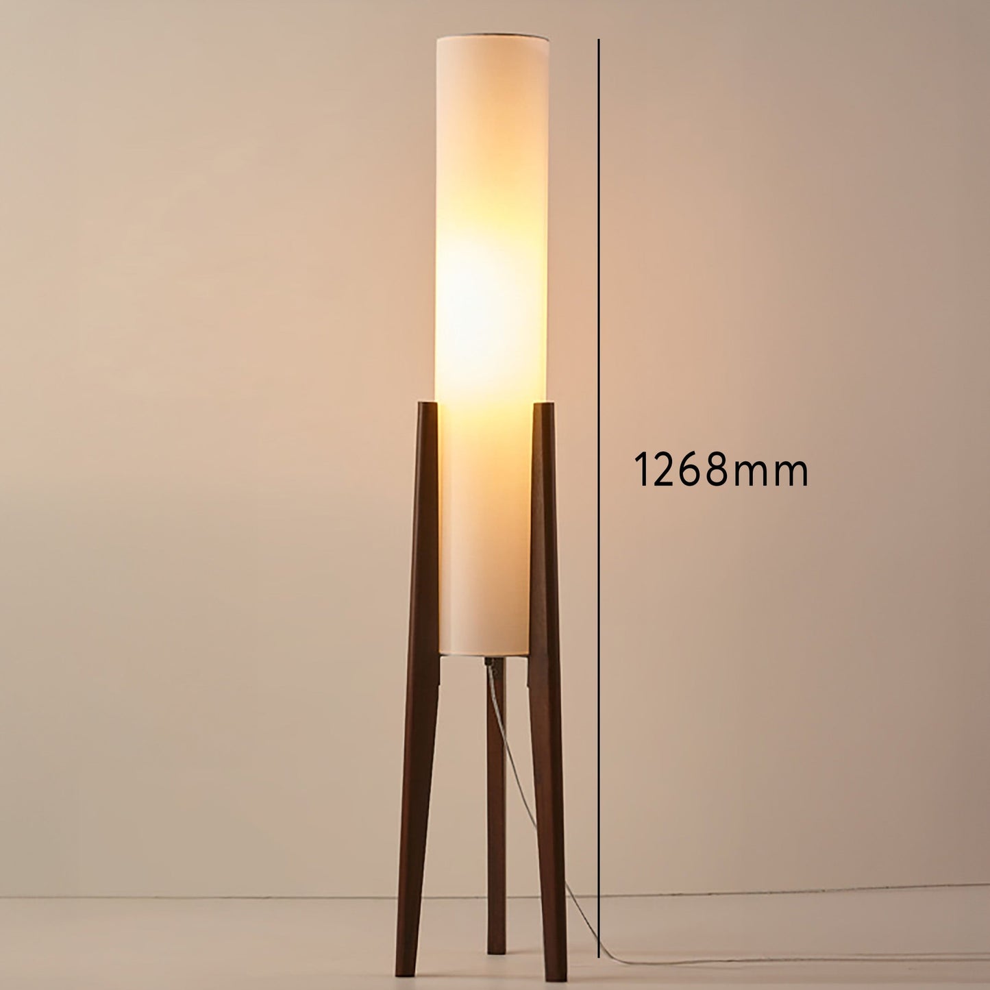 Lámpara de Pie de Madera de Nogal Estilo Escandinavo | Tolvia